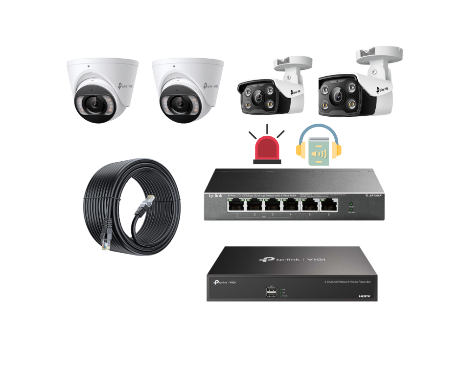 4 IP Cameras Setup (4mp)